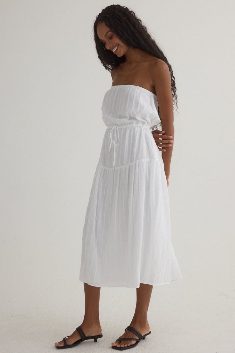 Ruffle Hem Midi Dress