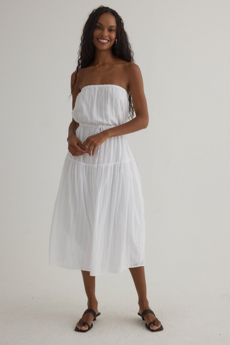 Ruffle Hem Midi Dress