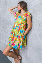 Gray Shining Sands Woven Mini Dress Mini Dress