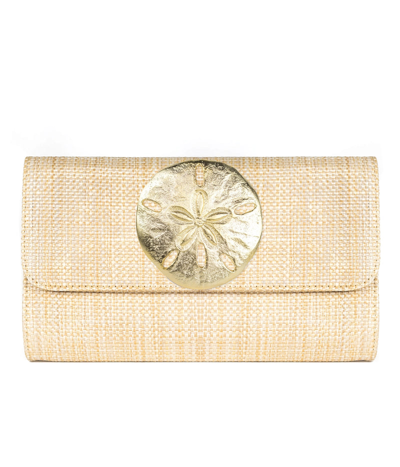 Wheat Avery Straw Clutch Handbags