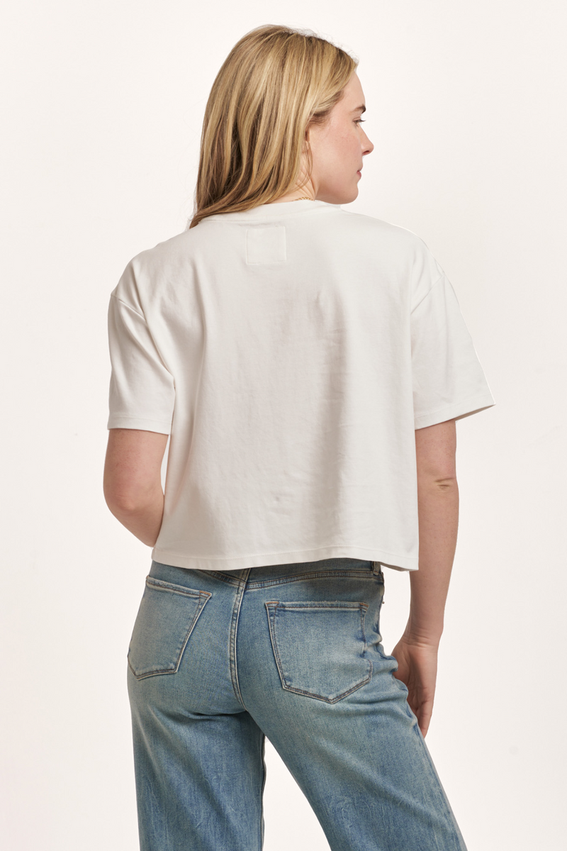 Beige Maddox Crew Neck Tee tee