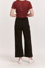 Black Bristol Wide Leg Pant Pants