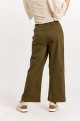 Dark Olive Green Bristol Wide Leg Pant Pants