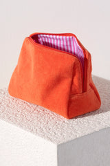 Light Gray Sol Zip Pouch Cosmetic Bag