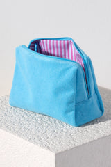 Light Gray Sol Zip Pouch Cosmetic Bag