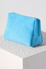 Light Gray Sol Zip Pouch Cosmetic Bag