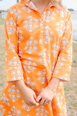 Light Salmon The Sully Mandarin Dress