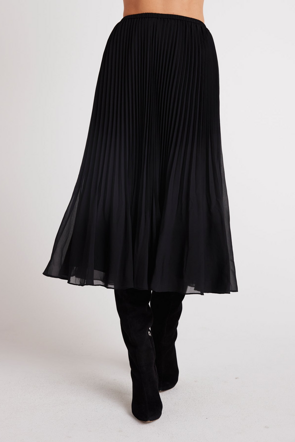 Light Gray Sunburst Pleat Midi Skirt Midi Skirt