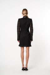 White Smoke Estella Embellished Eyelet Lace Mini Dress Mini Dress