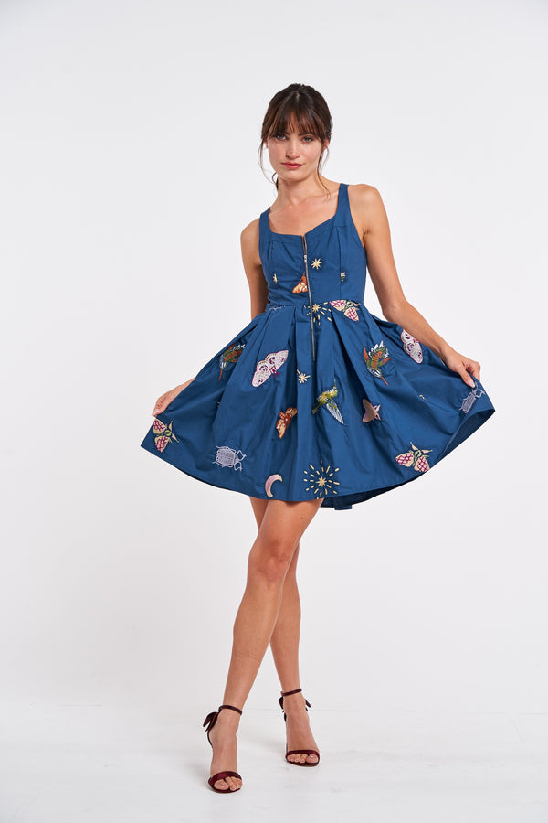 Lavender Lyanna Apron Dress Mini Dress