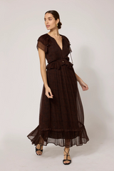 Light Gray Tatum Ankle Dress in Siena Midi Dress