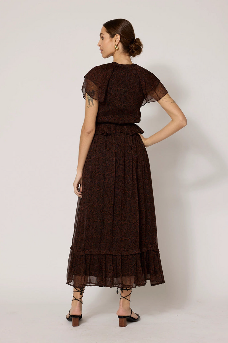 Light Gray Tatum Ankle Dress in Siena Midi Dress