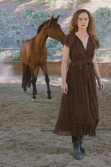Dim Gray Tatum Ankle Dress in Siena Midi Dress