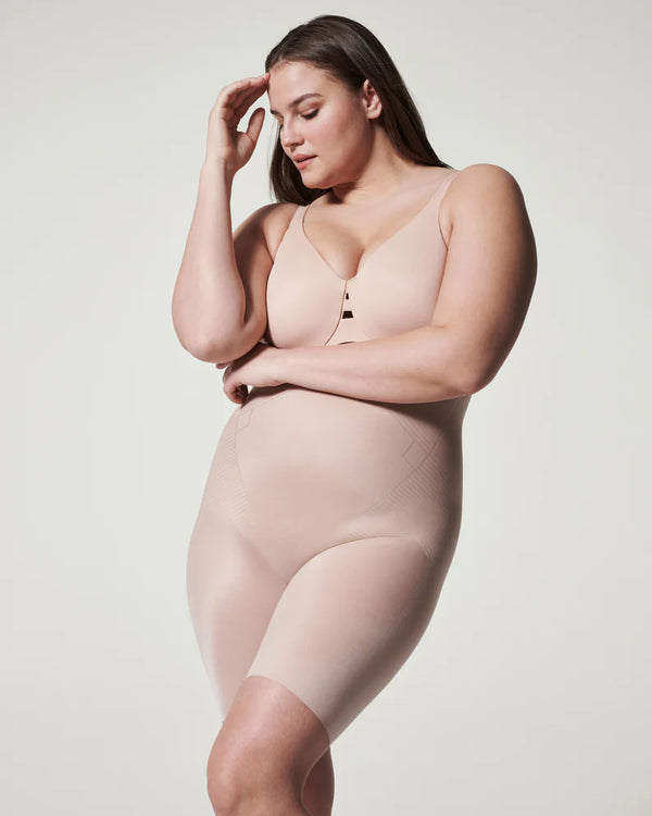 Light Gray Thinstincts High-Waisted Mid-Thigh Short Spanx