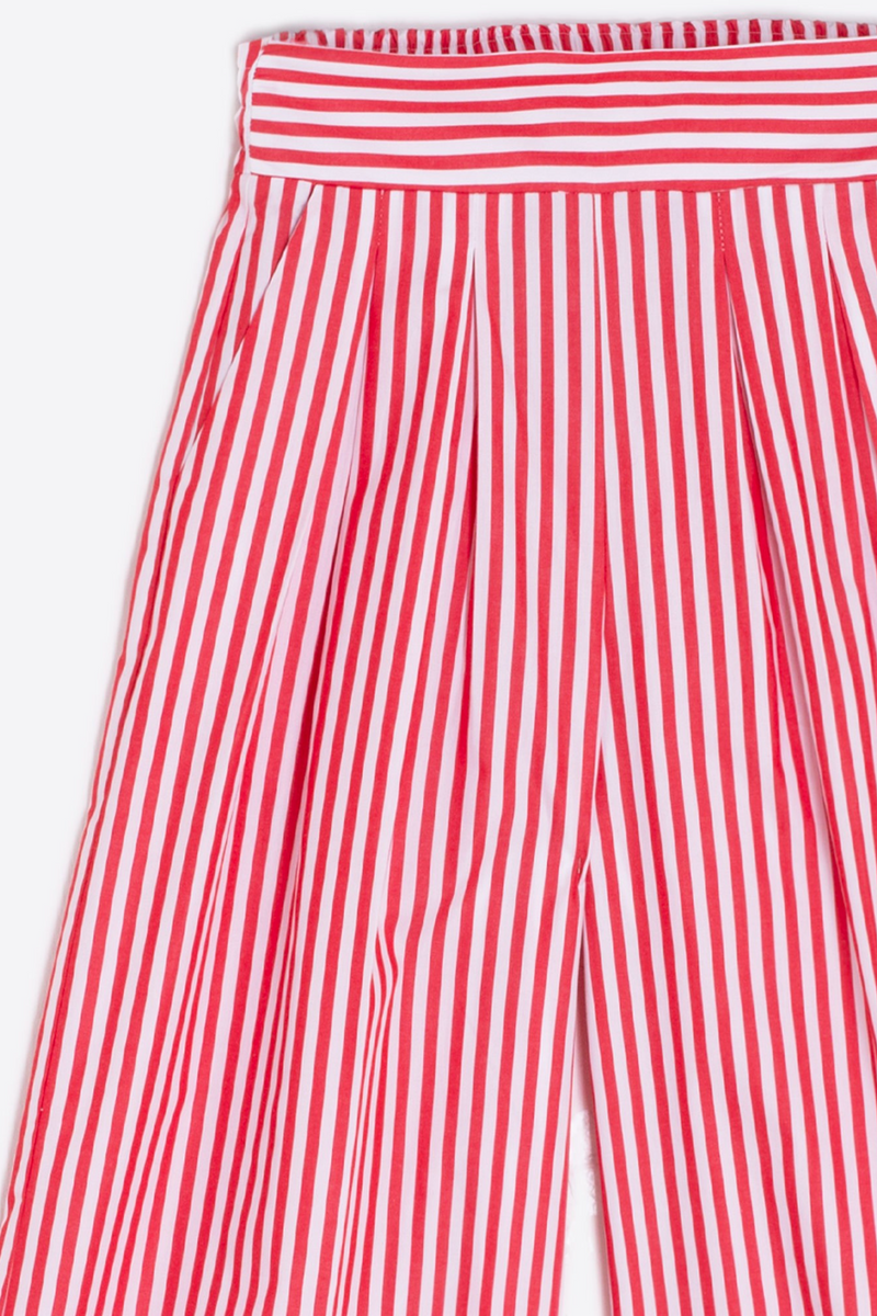 Misty Rose Marian Trouse in Red & White Stripes Pant