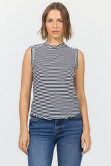 Lavender Zo Striped Tee Top