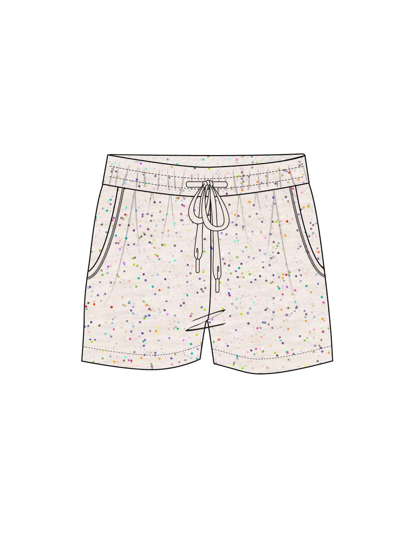 Antique White Coz Confetti Sleep Short Pajamas