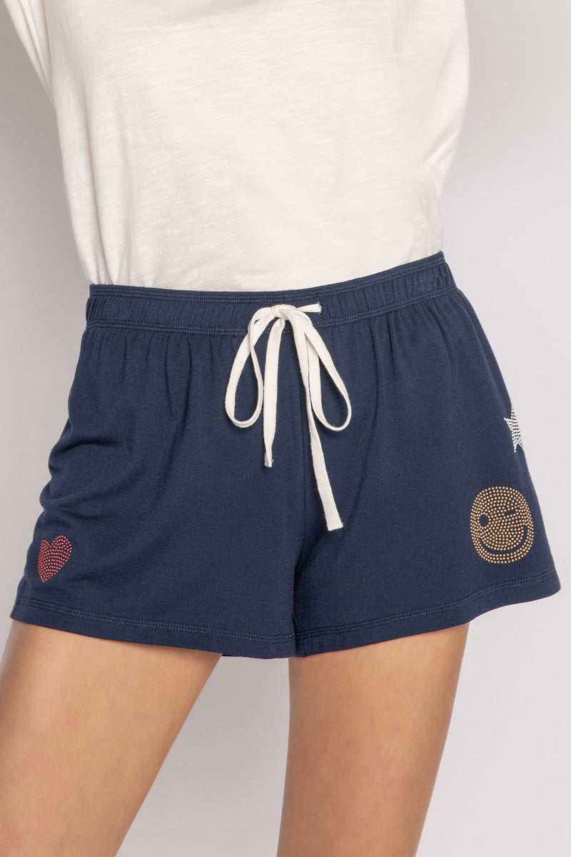 Dark Slate Gray Stoney Mind Short Pajamas