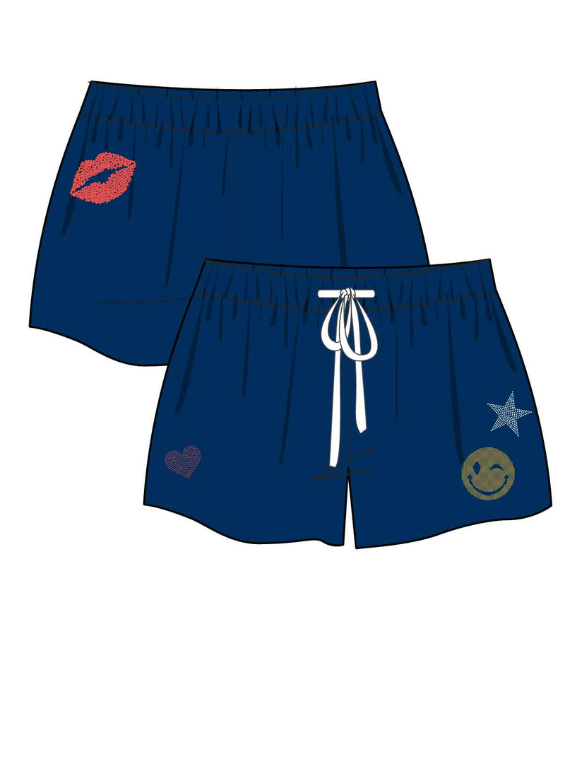 Midnight Blue Stoney Mind Short Pajamas