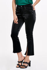 White Smoke Jeanne Super High Rise Crop Flare Pant