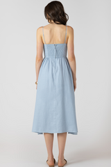 Light Gray V Waist Maxi Dress Maxi Dress