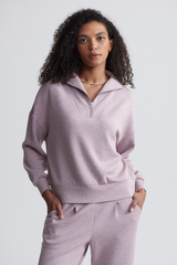 Light Gray Hawley Half Zip Sweat Sweater