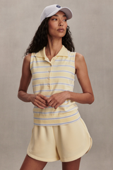 Rosy Brown Rue Polo Tank Tank Top