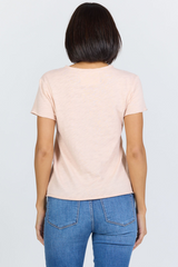 Antique White Vanya Short Sleeve Slub Tee shirt