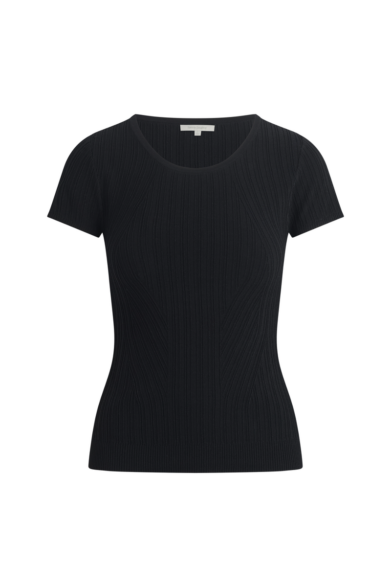 Black The Kennedy Cap Sleeve Top