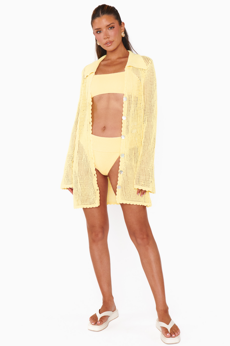 Snow Button Up Coverup Coverup