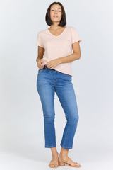 Lavender Vanya Short Sleeve Slub Tee shirt