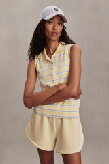 Rosy Brown Rue Polo Tank Tank Top