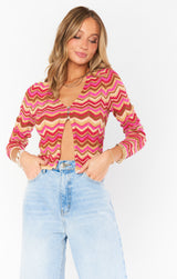 Lavender Coza Cardi Top Top