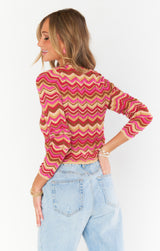 Lavender Coza Cardi Top Top
