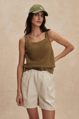 Gray Ebden Knit Tank Tank Top