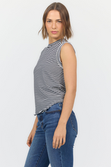 Lavender Zo Striped Tee Top