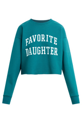 White Smoke The Cropped Collegiate Sweatshirt Sweatshirt
