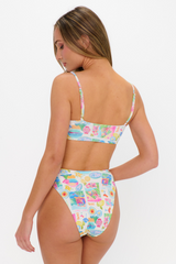 Antique White Palma Bottom in Amalfi Coast Scrunch Bathing Suit