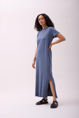 Light Gray Relaxed Tee Dress tee dress
