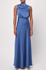 Ada Satin Zip Back Maxi Dress
