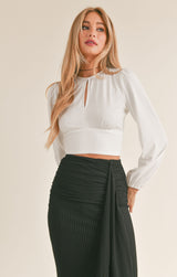 Light Gray New Rules Tie Back Top Tops