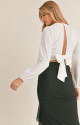 Light Gray New Rules Tie Back Top Tops