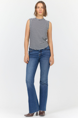 Lavender Zo Striped Tee Top