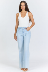 Lavender Fiona Wide Leg Jean | Rain Drop Jeans