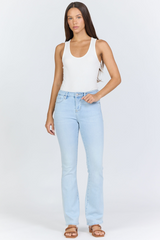 Lavender Jaxtyn Mid Rise Bootcut Jeans | Rain Drop Pant