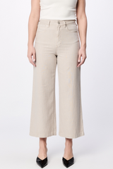 Lavender Audrey High Rise Wide Leg Linen Pant | Stone Jeans