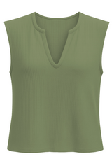 Dim Gray Janae Sleeveless Knit Top Top
