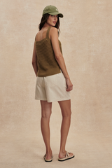 Tan Ebden Knit Tank Tank Top