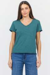 Lavender Vanya Short Sleeve Slub Tee shirt