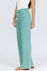 Lavender Fiona Wide Leg Jean | Oil Blue Jeans